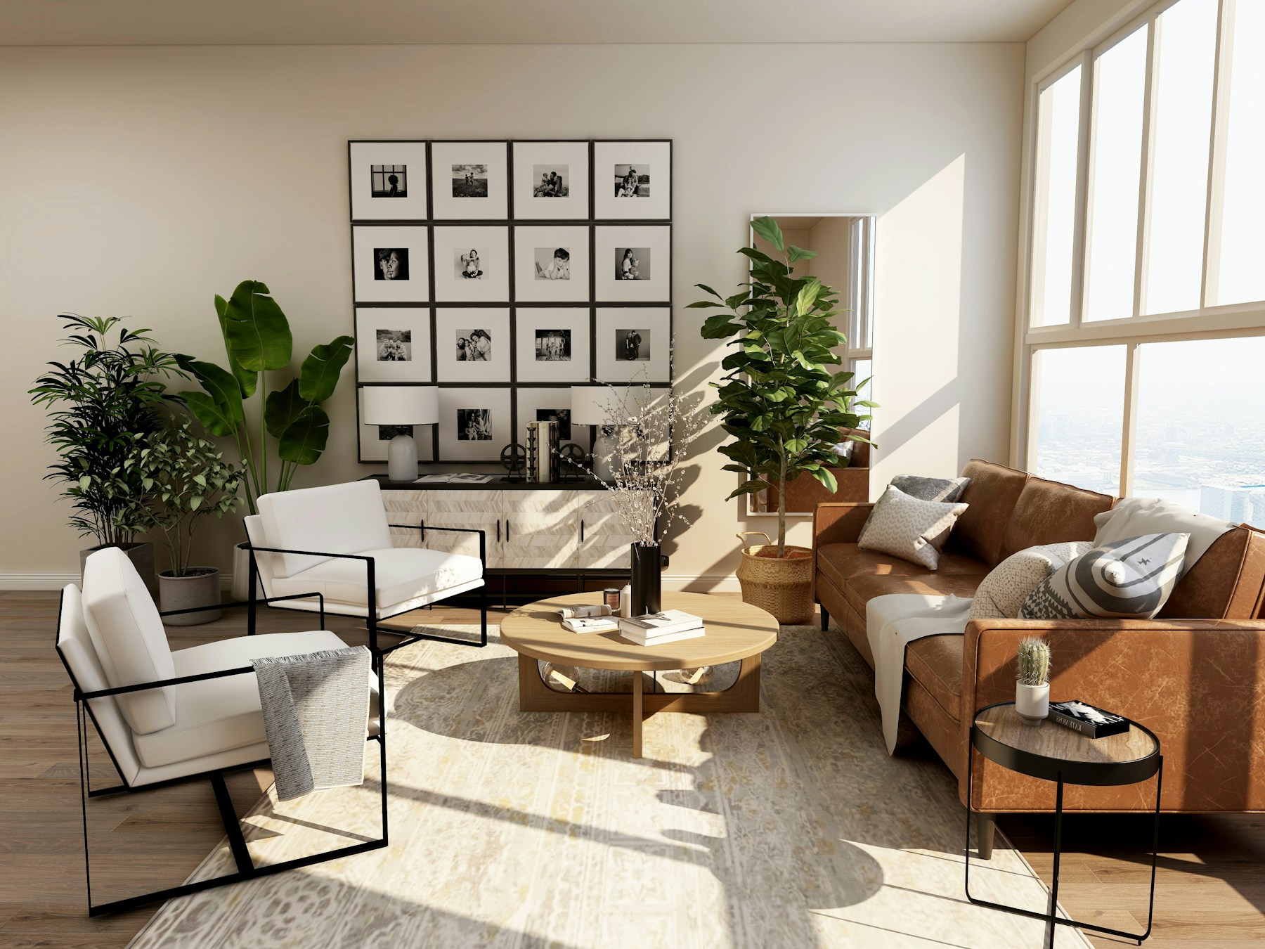 Sfeerbeeld van een verzorgd interieur met geschilderde wanden